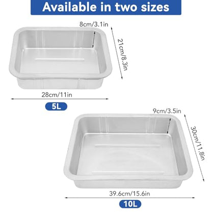 Oil Drain Pan, Heavy-Duty Leakproof Metal Oil Change Container with Wide Opening 3-4L Capacity Universal Fit for Cars Motorcycles Boats Garage Maintenance - size: 5l, style: 5l