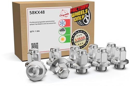 Wheel Accessories Parts 10 Pcs M14x1.5 14x1.5 Thread OEM Factory Style Lug Nuts 1.8" Long Chrome 7/8" 22mm Hex Fits Toyota Tundra Land Cruiser Sequoia 90942-A1001 ｜ 611-277 ｜ 90942-01103 - color: Chrome, size: 10 Pack, style: Toyota Tundra 2007-21