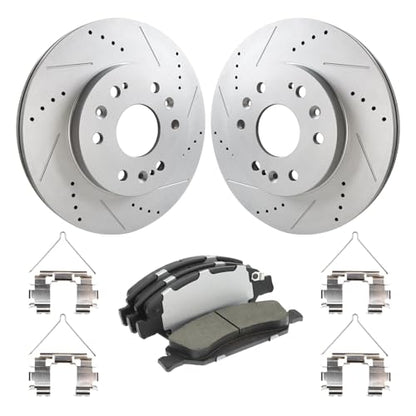 Brake Kit Replacement for Front Disc Rotors Brake Pads for Chevy Silverado Suburban 1500 GMC Yukon Sierra Cadillac Escalade ESV EXT XTS - color: D1363-55097R