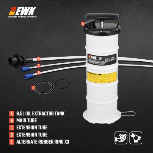EWK 6.5L Manual Oil Extractor Pump for Cars Boats and Small Engines - size: 6.5L