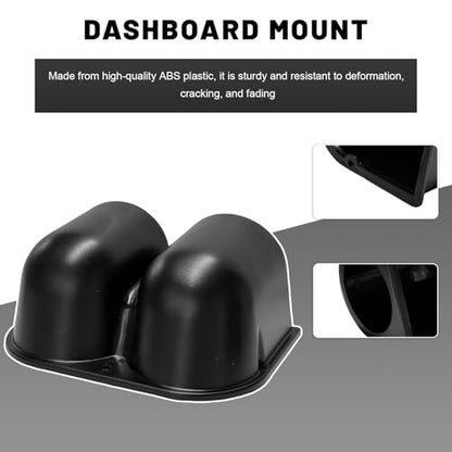 2 Inch Double Hole Gauge Dashboard Pod, 52mm Heavy Duty Plastic Auto Dash Meter Mount Gauge Pod, Universal Dash Meter Holder Interior Accessories for Cars Trucks SUVs - color: Double Hole