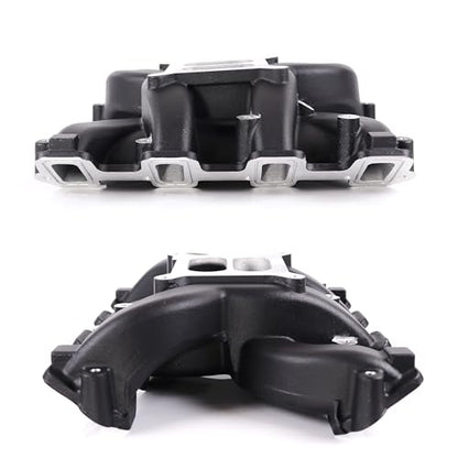 300-129 rectangular port LS Carb Intake Manifold for LS3 V8 Black - size: LS3 LS92 Black