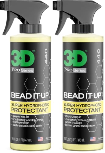3D Bead It Up Ceramic Coating Booster Spray - Super Hydrophobic Bead Maker - Polymer Paint Protectant & Sealant 16oz. (Pack of 2) - size: 16 Fl Oz (Pack of 2)