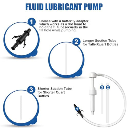 Fluid Pump for Standard Quart Bottles， 8cc Per Pump Stroke, Transmission Fluid Pump with 3rd Hand Adapter, Differential & Transmission Fluid，Transfer Gear Oil Transmission and Differential Fluid Pump - color: 8CC-1Pack