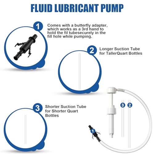 Fluid Pump for Standard Quart Bottles， 8cc Per Pump Stroke, Transmission Fluid Pump with 3rd Hand Adapter, Differential & Transmission Fluid，Transfer Gear Oil Transmission and Differential Fluid Pump - color: 8CC-1Pack