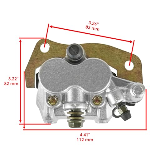 Caltric Front And Rear Brake Caliper with Pads Compatible with Yamaha Rhino 450 Yxr450 4X4 2006 2007 2008 2009