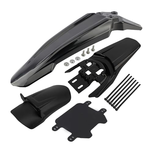 4pcs Ebike Fender Set Mud Guard Number Plate - color: License Plate Fender Kit, size: Plastic