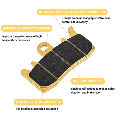 Premium Ceramic Front/Rear Brake Pads Full Set For Can-Am Spyder 2013-2026