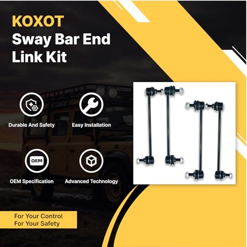 K750123 K750011 4pcs Front & Rear Stabilizer Sway Bar Links Fit for Toyota Camry 2007 2008 2009 2010 2011