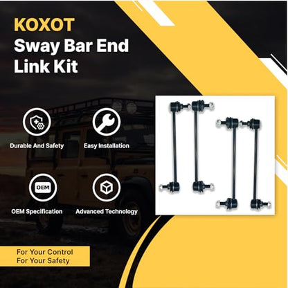 K750123 K750011 4pcs Front & Rear Stabilizer Sway Bar Links Fit for Toyota Camry 2007 2008 2009 2010 2011