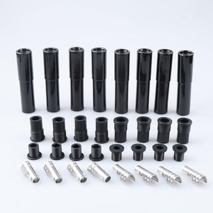 AC PERFORMANCE Straight Ceramic Spark Plug Boot Kit Black 8PCS - color: Black, size: Straight - 8PCS