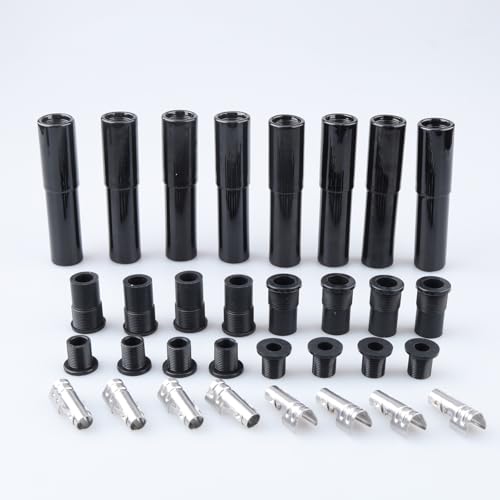 AC PERFORMANCE Straight Ceramic Spark Plug Boot Kit Black 8PCS - color: Black, size: Straight - 8PCS