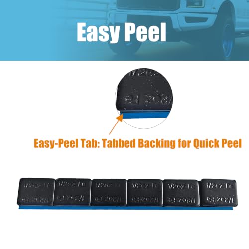 1/2oz. Black Adhesive Stick on Wheel Weights, 360pcs 180oz. - color: Black