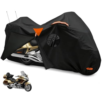 XYZCTEM Motorcycle Cover Heavy Duty Waterproof with Side & Top Box