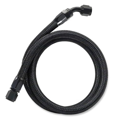 Assembled 6AN Fuel Line Kit CPE with Hose End Fitting(0°+45°), 2FT - size: 2ft(0°+45°)