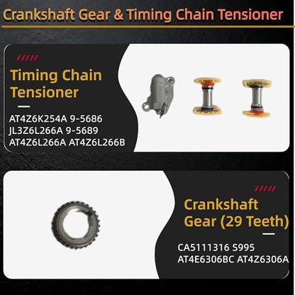 Timing Chain Kit with Water & Oil Pump for Ford Lincoln 3.5L 3.7L 11-19