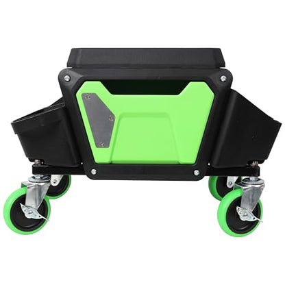 Heavy Duty Mechanic Stool 330 Lbs, Rolling Garage Seat with Wheels, Creeper Stool with Tool Tray for Auto Repair, Workshop, Car Beauty, Mechanic Rolling Stool Garage Shop Chair