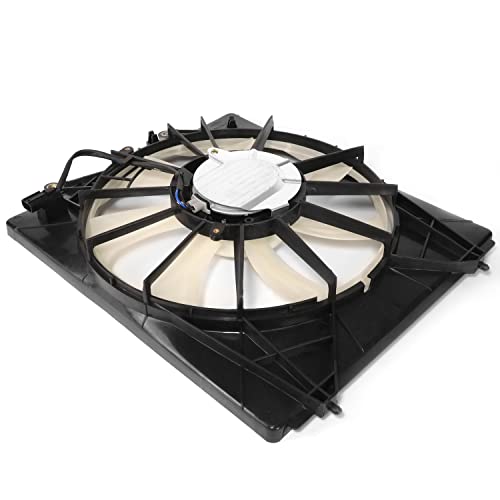 HO3113143 Factory Style Radiator Cooling A/C Condenser Fan Assembly Compatible with Honda Odyssey 3.5L 2018-2022, 12V, Black