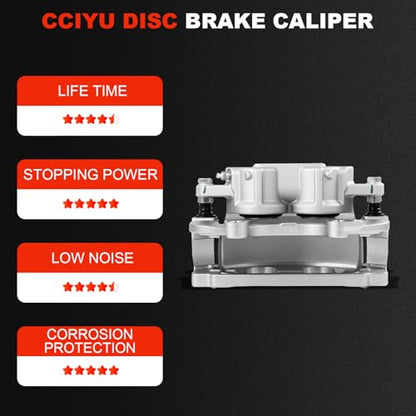 cciyu Front Left/Right Disc Brake Caliper Assembly With Bracket 18B5016A - size: Front Right[18B5016A]
