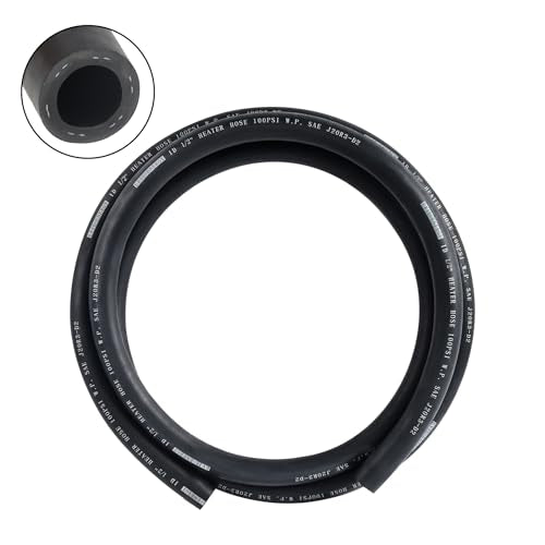 EVIL ENERGY 1/2" Heater Hose Coolant Radiator Straight 100PSI SAE 20R3 5FT Black - size: 1/2 Inch
