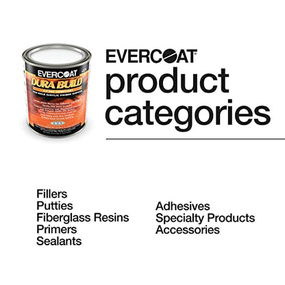 Evercoat Dura Build Acrylic Primer Surfacer for Body Filler, Putty, Fiberglass and More - 128 Fl Oz