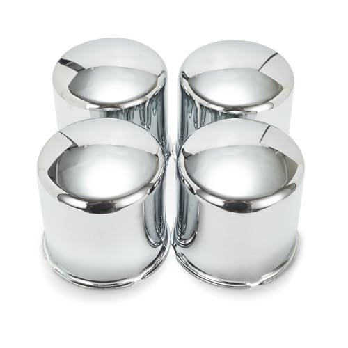 RTrhinoTuning 4PCS 4.25" Push Through Wheel Center Caps for Truck Trailer Wheel Rim Covers, 4.25" Hub, 4.33" Tall Hubcap - color: Chrome, size: 4.25" Center Hole, 4.29" Height