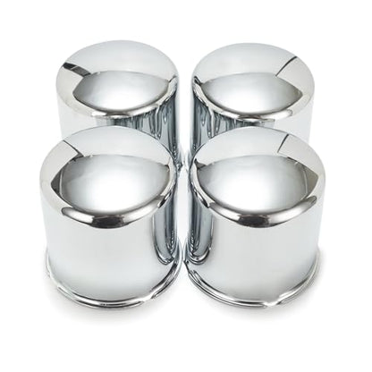 RTrhinoTuning 4PCS 4.25" Push Through Wheel Center Caps for Truck Trailer Wheel Rim Covers, 4.25" Hub, 4.33" Tall Hubcap - color: Chrome, size: 4.25" Center Hole, 4.29" Height