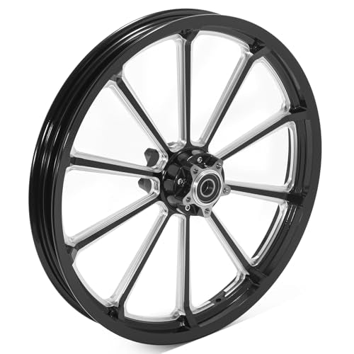TOFR 21inch x 2.15inch Front Rim Talon Style For Harley Dyna 2008-2017 - color: Gloss Black
