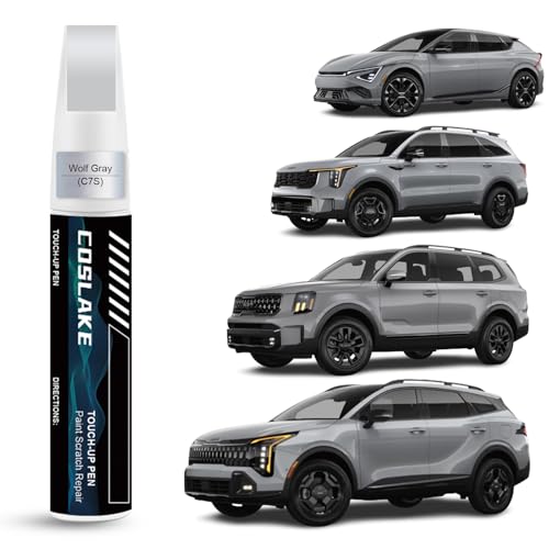 Car Touch Up Paint(Wolf Gray(C7S)) for Kia - color: Wolf Gray(C7S) for 2023-2026 Sportage/2026 Sportage Hybrid/2026 Sportage Plug-in Hybrid/2021-2027 Telluride/2027 Telluride Hybrid/2025-2026 Sorento/2026 Sorento Hybrid/2021-2026 K5/2026 EV9