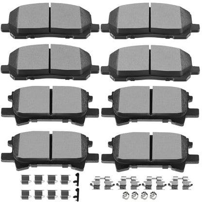 SCITOO Front Rear Disc Brake Pad Set Semi-Metal For Toyota For Highlander - size: Front D884 & Rear D996