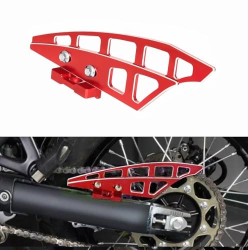 KLR650 Rear Chain Guard Cover Protector Motorcycle Lower Chain Cover Aluminum Compatible with KLR 650 2008-2018 (Red) - color: 132 red