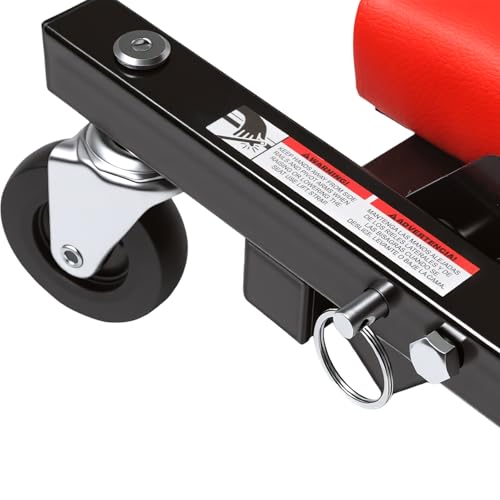 PENSUN 40" Foldable 2-in-1 Rolling Car Creeper/Seat, Steel Z Garage Rolling