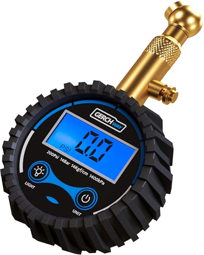 GERCHWAY Digital Tire Pressure Gauge for Cars — 200 PSI - size: 3х1.4х5.4