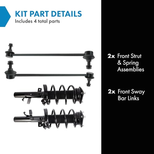 TRQ Front Suspension Kit Complete Strut & Coil Spring Assembly Sway Bar - style: SCA31143