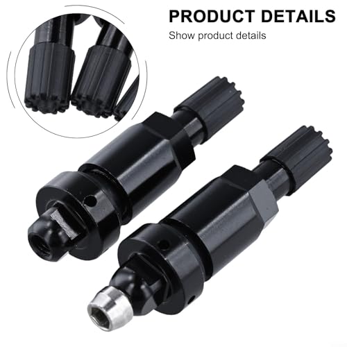 4PCS TPMS Tire Valve Stem Replacement Kit with Aluminum Alloy Stem, Rubber and Metal Seals, Fixing Nut, Black Valve Stems for Car and Truck Wheels Offering Reliable Airtight Seal
