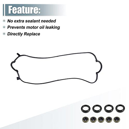 X AUTOHAUX Valve Cover Gasket Set for Honda Accord 2.3L L4 1998-2002 for Honda Odyssey 2.2L L4 1998-1998 for Acura CL 2.3L L4 1998-1999