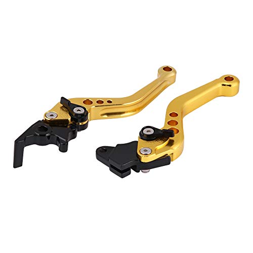 Tbest 125 X,Brake Lever Handle,1 Pair of 22mm 7/8 CNC Aluminum Motorcycle Clutch Drum Brake Lever Handle Universal for Most of Motorcycles,Scooters and Electric Bike(Yellow) - color: Yellow