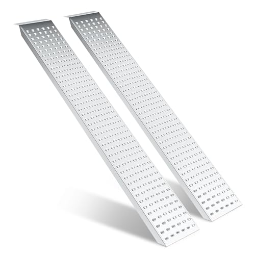 DNA Motoring 63in A3 Steel Versatile Loading Ramp for Hand Truck, Bicycle, Motorcycle, ATV & More, 880 pounds Each Pair Capacity, TOOLS-00466 - size: 2pcs 63'' L x 8.86'' W