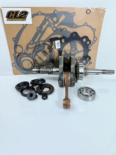 Bottom End Rebuild Kit - Crankshaft Bearings Gaskets for Yamaha Rhino/Grizzly 450