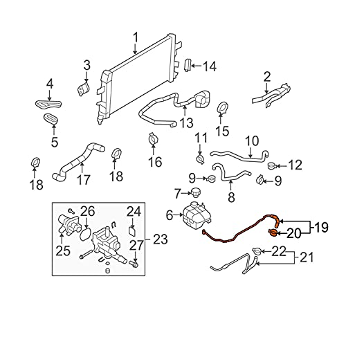 Throttle Body Inlet Heater Hose Fit for Sonic Cruze 25192905 55569809