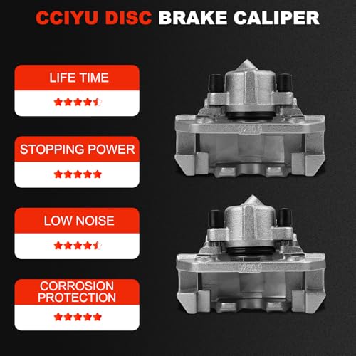 cciyu Front Left & Right Disc Brake Calipers Assembly 18B4778 18B4779 - size: Front[18B4778+18B4779]