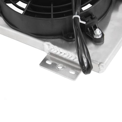 Aluminum Shroud W/ 120W Fan For Tru-Cool 40,000 40k GVW Transmission Oil Cooler Automotive Replacement Shroud Fan