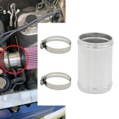51mm(2") OD, Length 3" (76mm), Straight 2 Inch 6061 Aluminum Alloy Hose Joiner Tube Intercooler Pipe Connector High Class Glossy Polished Treatment Air Intake Tube with Bead Roll - size: OD 2" (51mm)