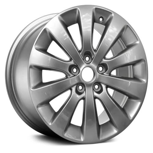 17x7 Aluminum Wheel Rim 10 I-Spoke Silver - Factory Restored Compatible With Buick Verano 2012-2017 - Exact Fit - Direct Replacement