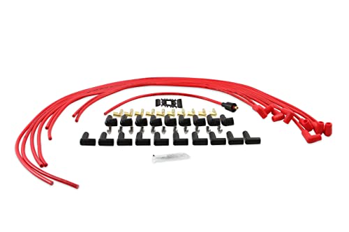 ACCEL 4041R SuperStock 4000 8mm Spark Plug Wire Set, 90° Boots, Red