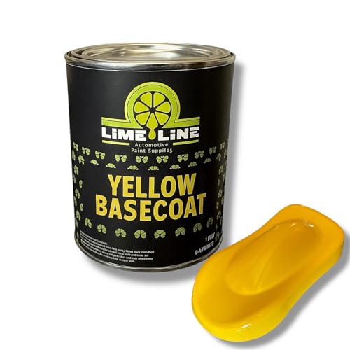 LiME LiNE Automotive Basecoats, 1k Urethane Base Coat Color (Yellow Basecoat Pint) - color: Yellow Basecoat Pint