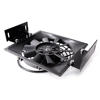 Vrracing 15 Row 10AN Universal Engine Transmission Oil Cooler+7" Fixed Cooling Fan Kit