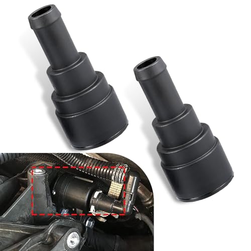 2 PCS Automotive Heater Hose Fittings, Coolant Connectors, Quick Connect Hose Connection Parts, Compatible with Buick GMC Chevrolet Ford Lincoln 15032062 15151873 15151875 (Black)
