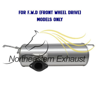 Northeastern Exhaust | Stainless Steel Exhaust Muffler & Tail Pipe Exhaust System Kit Compatible for 2004-2006 Toyota Sienna 3.3L | Free Gasket and Clamp Included | Automotive Replacement Part
