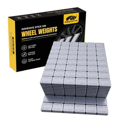 MIKKUPPA 1/2oz Adhesive Stick on Wheel Weights, Chrome 0.5oz, 252oz/Box - color: Chrome, size: 504 PCS